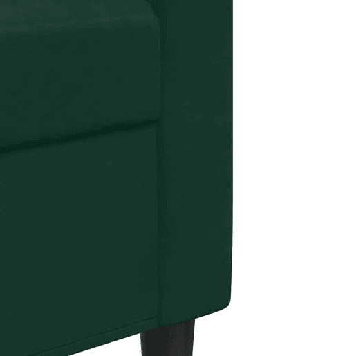 vidaXL 2 pcs conjunto de sofás com almofadões veludo verde-escuro