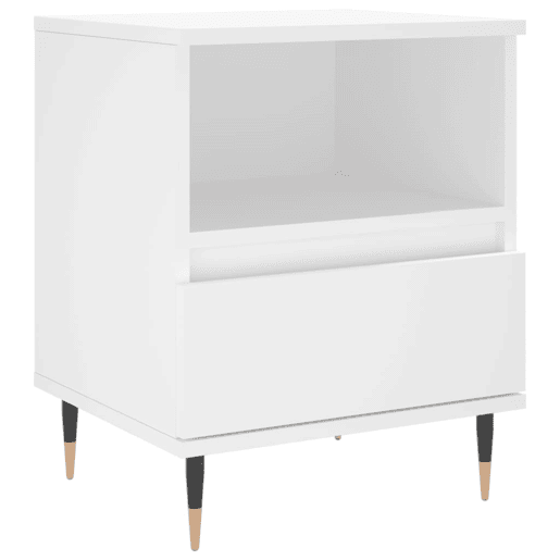 vidaXL Mesas de cabeceira 2pcs 40x35x50 cm derivados de madeira branco vidaXL Mesas de cabeceira 2pcs 40x35x50 cm derivados de madeira branco