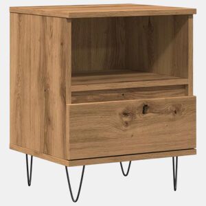 vidaXL Mesa cabeceira 40x35x50 cm derivados madeira carvalho artisiano