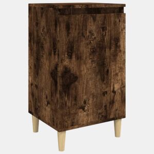 vidaXL Mesa cabeceira 40x35x70 cm derivados madeira carvalho fumado