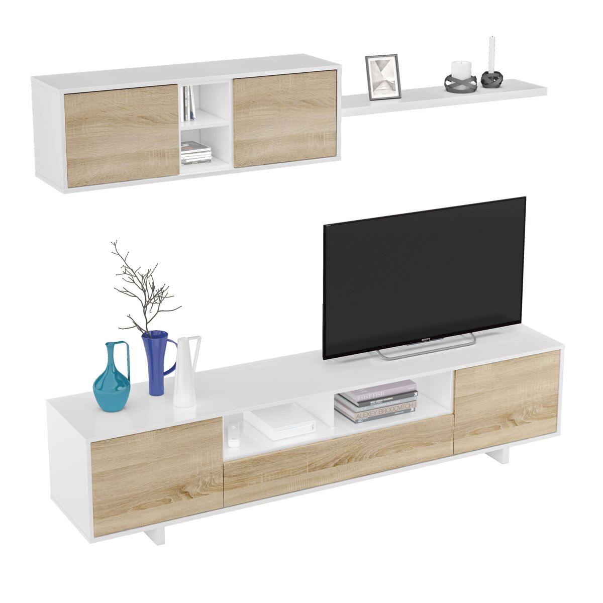 Conjunto Modular Salón Comedor Moderno Mueble TV
