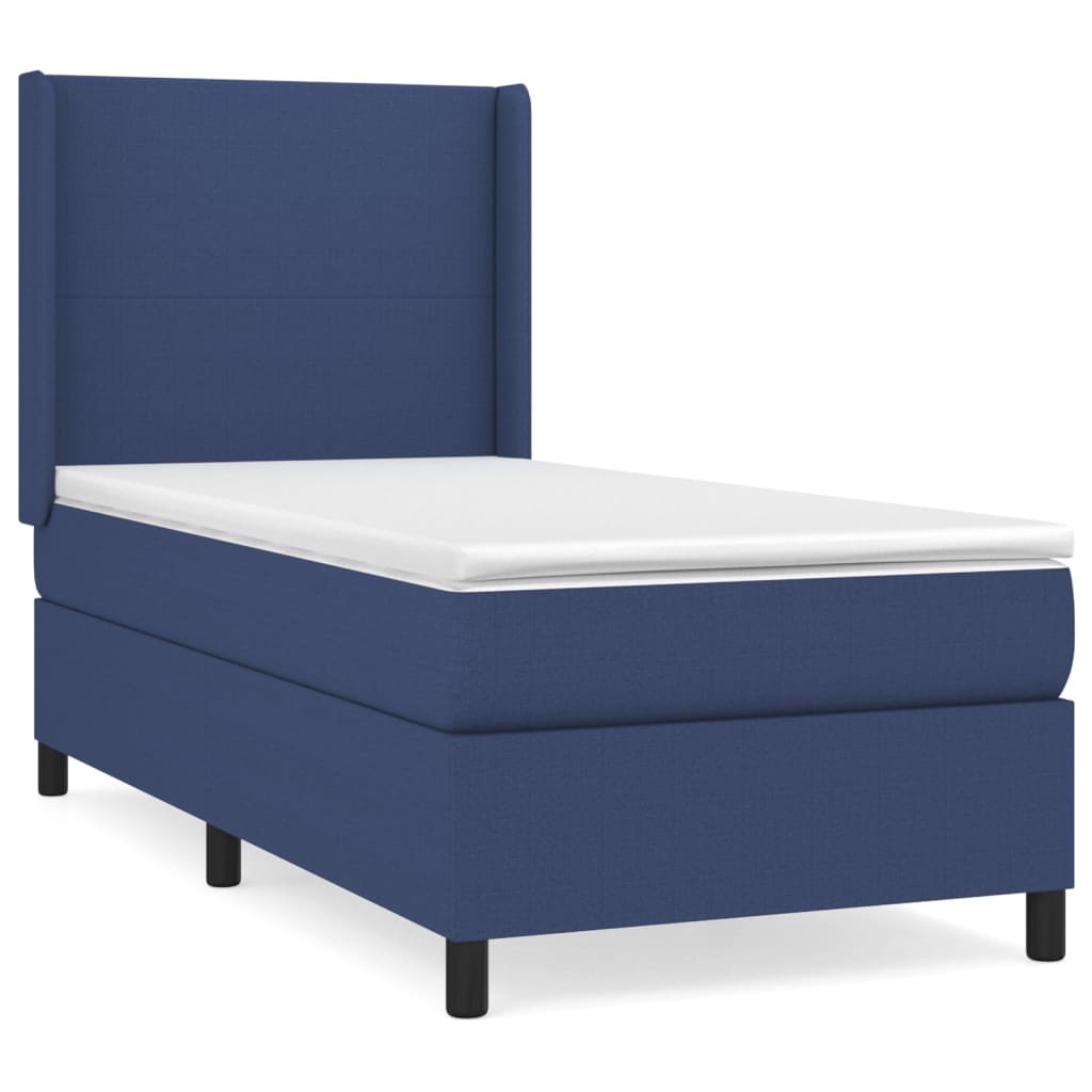 Cama box spring 90x200 Azul