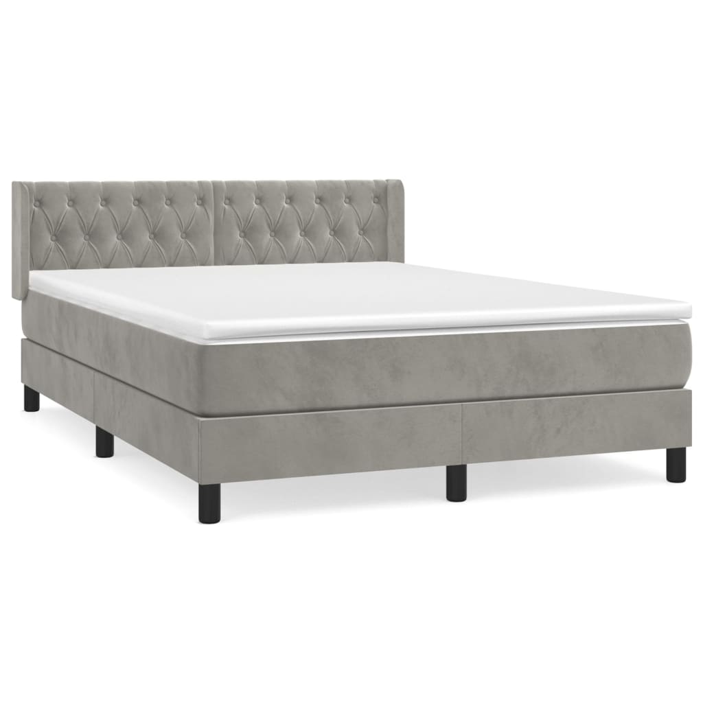 Cama box spring 140x190 Gris