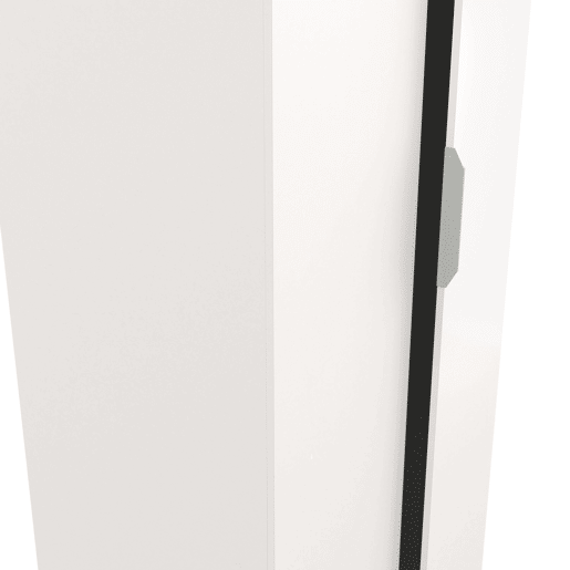 Guarda-roupa alto Ghost com 2 portas dobráveis, branco fosco, 203 x 79 cm - Quarto arrumado