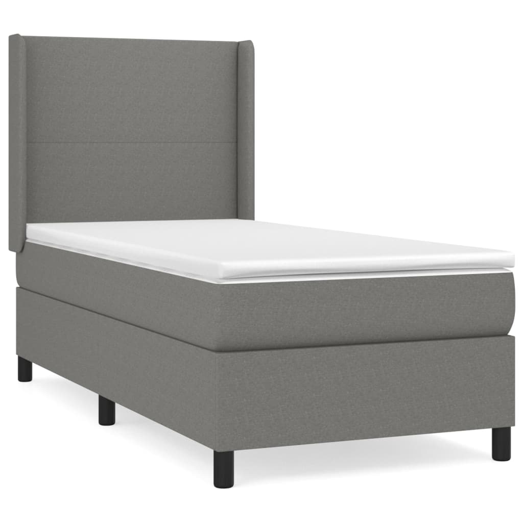 Cama box spring 90x200 Gris Oscuro