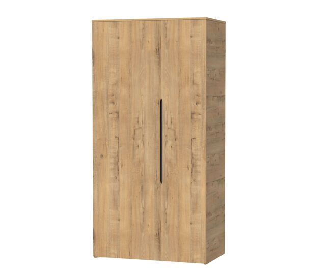 Armario bruselas para dormitorio con 2 puertas abatible en color roble gold 100x200x57cm