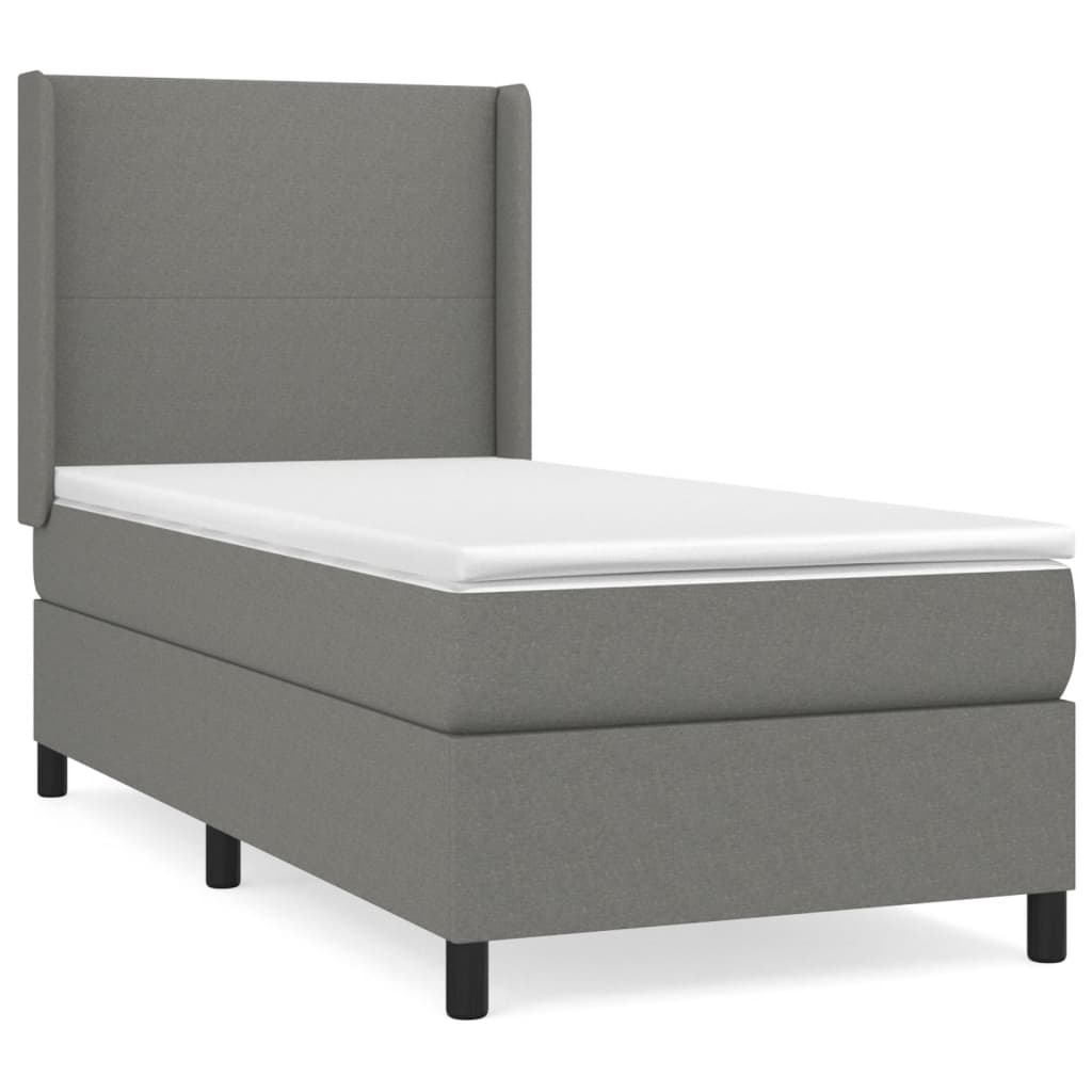 Cama box spring 100x200 Gris Oscuro