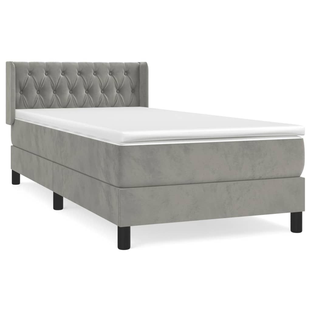 Cama box spring 100x200 Gris