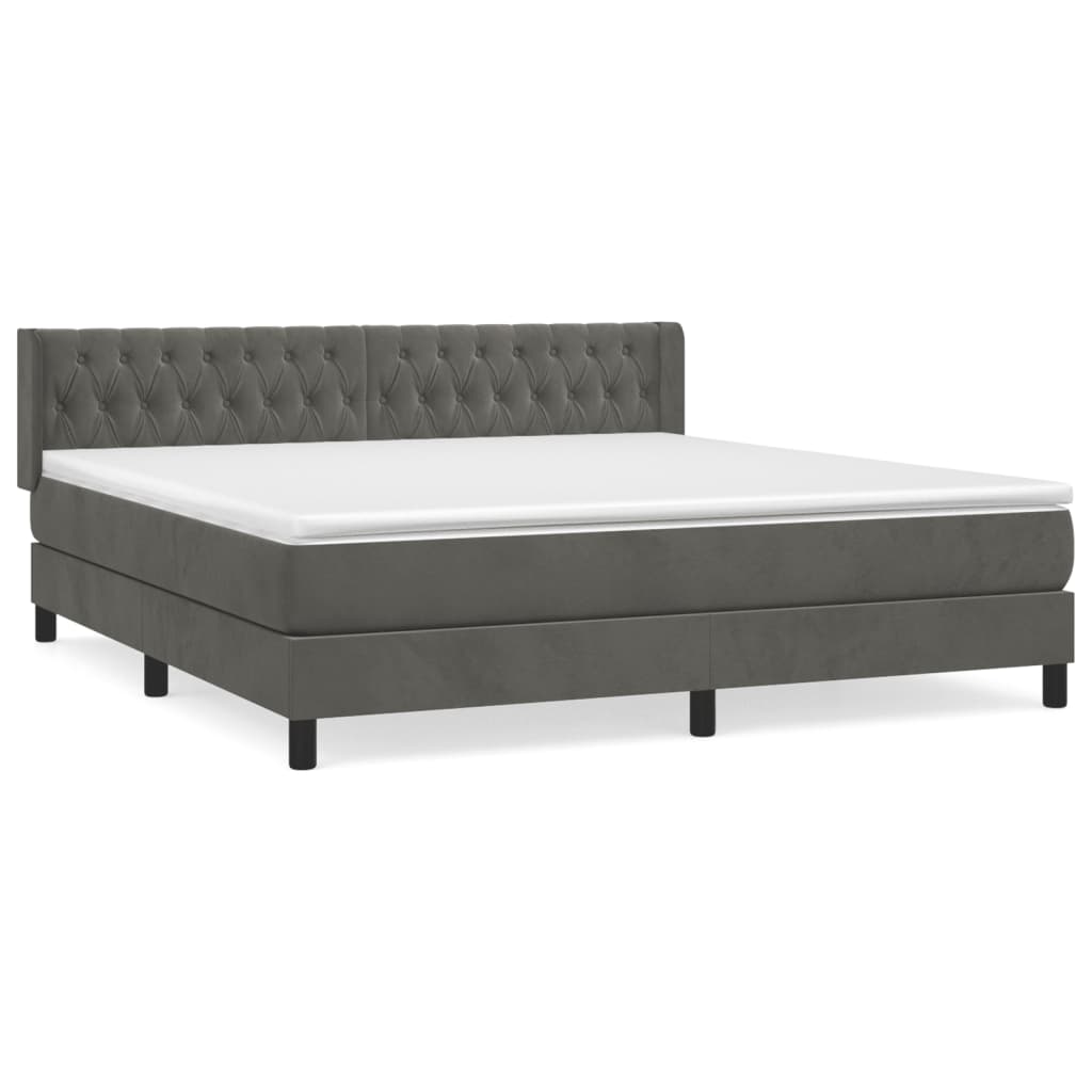 Cama box spring 180x200 Gris Oscuro