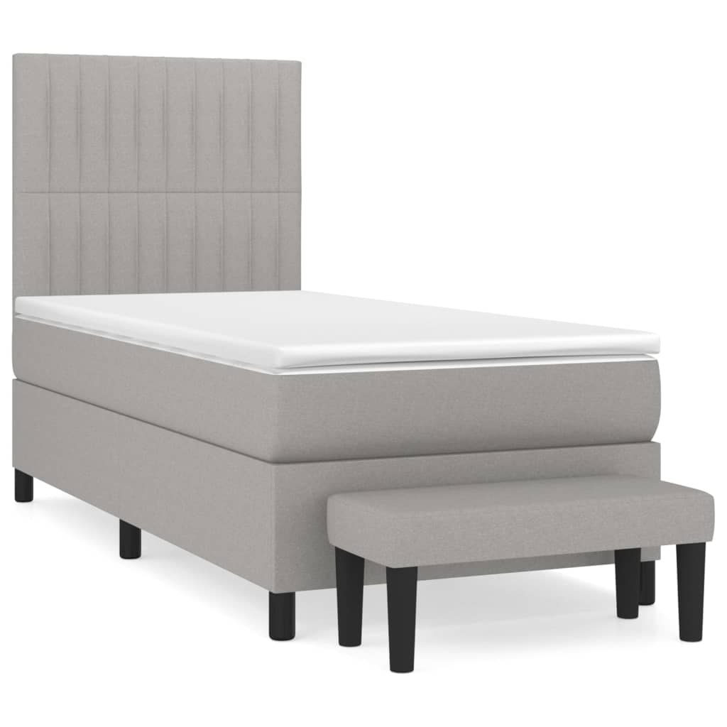 Cama box spring 90x190 Gris
