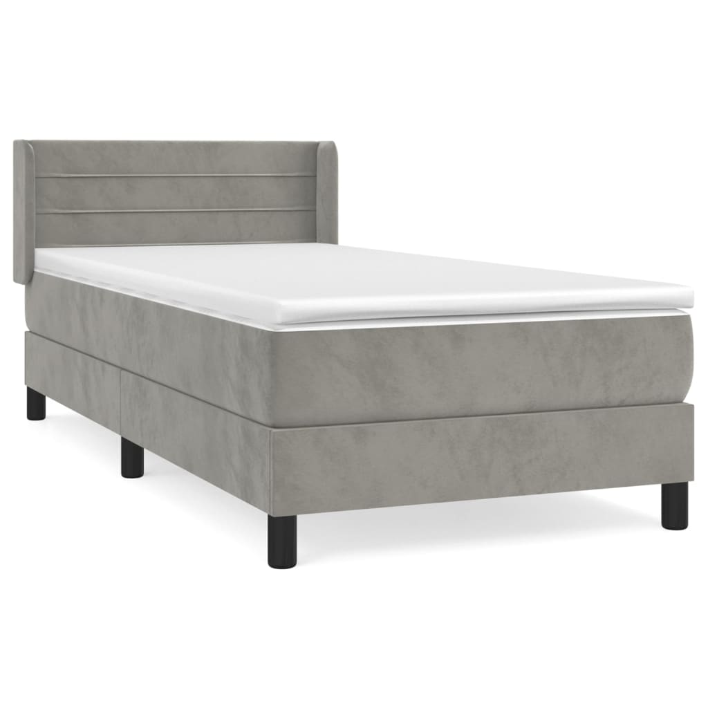 Cama box spring 90x200 Gris