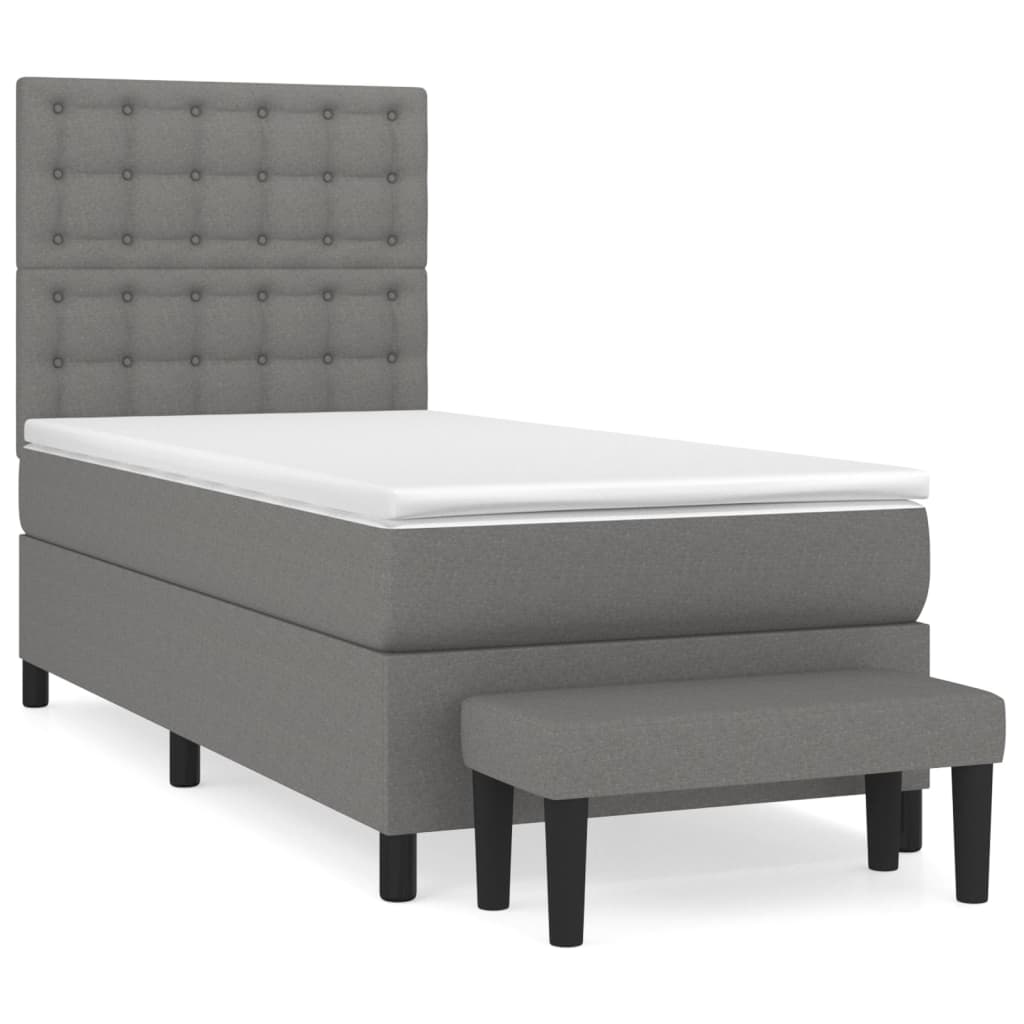 Cama box spring 80x200 Gris Oscuro