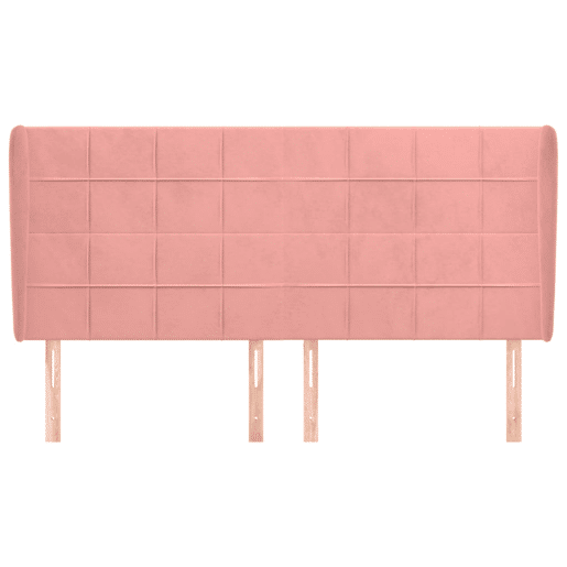 vidaXL Cabeceira cama c abas veludo 163x23x118128 cm rosa vidaXL Cabeceira cama c abas veludo 163x23x118128 cm rosa