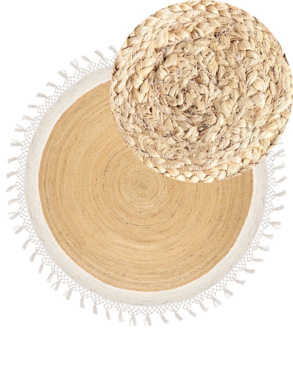 Beliani De tejido plano MARTS 200x200 Blanco