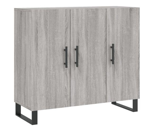 Vidaxl aparador de madera de ingeniería gris sonoma 90x34x80 cm