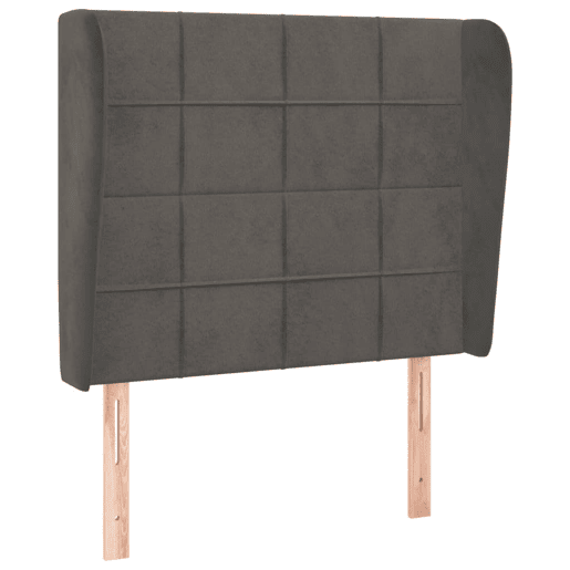 vidaXL Cabeceira cama c abas veludo 103x23x118128 cm cinzento-escuro vidaXL Cabeceira cama c abas veludo 103x23x118128 cm cinzento-escuro