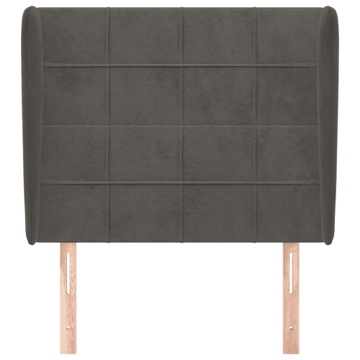 vidaXL Cabeceira cama c abas veludo 103x23x118128 cm cinzento-escuro vidaXL Cabeceira cama c abas veludo 103x23x118128 cm cinzento-escuro
