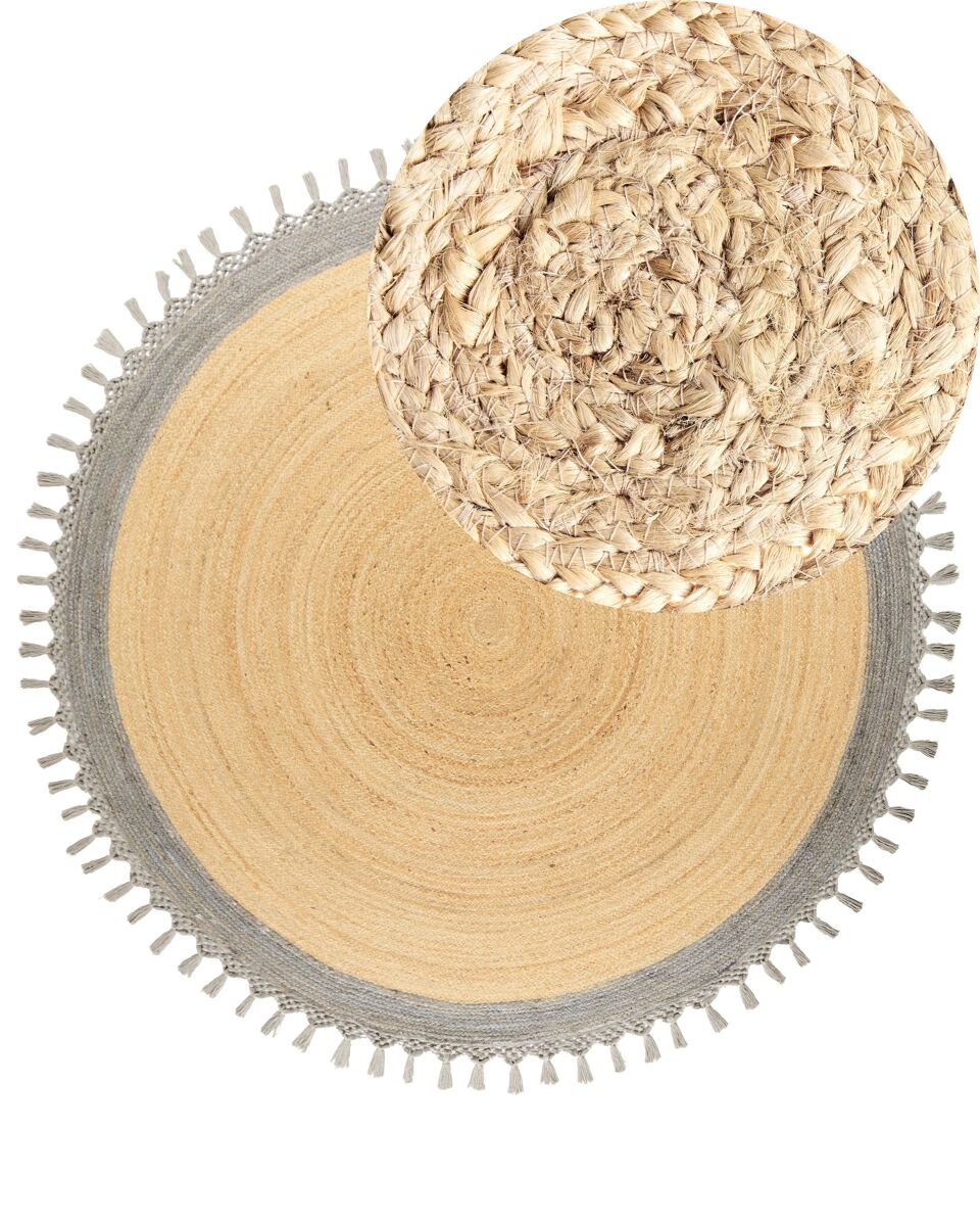 Beliani De tejido plano MARTS 200x200 Gris