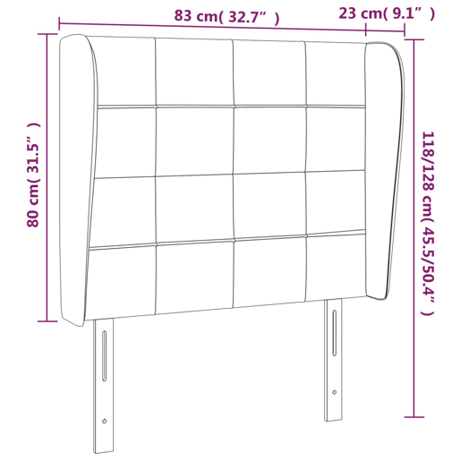 vidaXL Cabeceira de cama c abas veludo 83x23x118128 cm rosa vidaXL Cabeceira de cama c abas veludo 83x23x118128 cm rosa