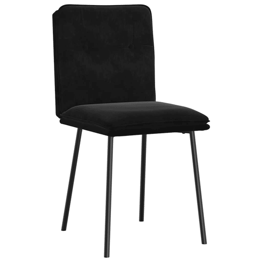 vidaXL Cadeiras de jantar 2 pcs veludo preto
