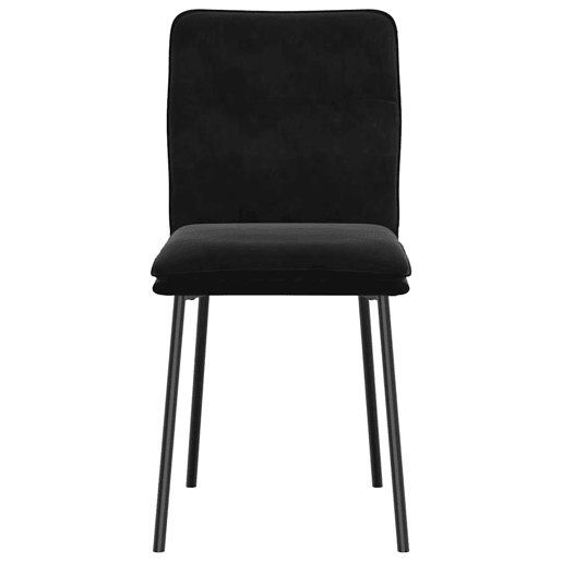 vidaXL Cadeiras de jantar 2 pcs veludo preto