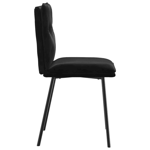 vidaXL Cadeiras de jantar 2 pcs veludo preto