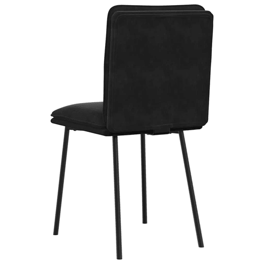 vidaXL Cadeiras de jantar 2 pcs veludo preto