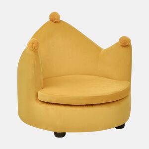Cadeira para criança Coroa VEGA Veludo Amarelo