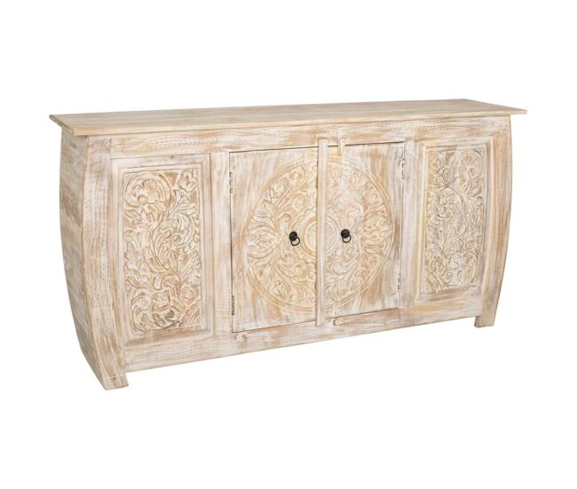 Aparador de madera acabado artesanal 165x40x83h cm