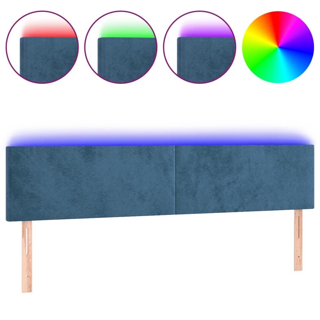 Cabecero Con Led 160 Azul