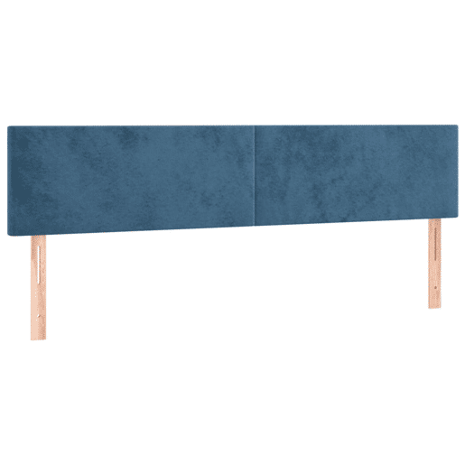 vidaXL Cabeceira de cama c luzes LED veludo 160x5x7888cm azul-escuro vidaXL Cabeceira de cama c luzes LED veludo 160x5x7888cm azul-escuro