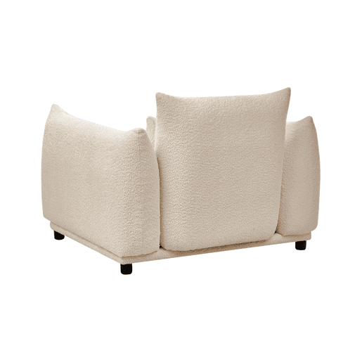 Poltrona JAMSA Bouclé Branco creme Poltrona JAMSA Bouclé Branco creme