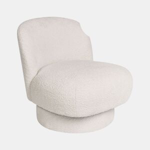 Poltrona giratória AYLO Bouclé Branco creme