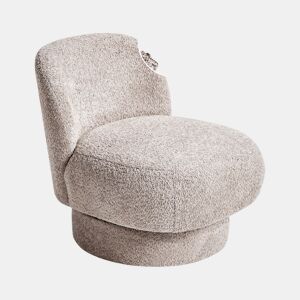 Poltrona giratória AYLO Bouclé Taupe