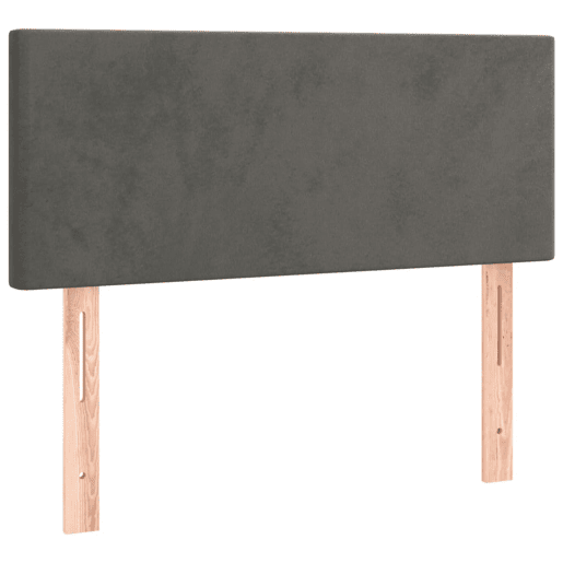 vidaXL Cabeceira de cama c luzes LED veludo 80x5x7888cm cinza-escuro