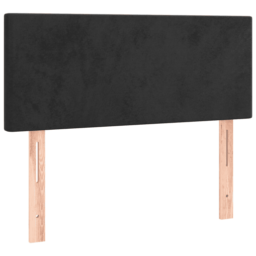 vidaXL Cabeceira de cama cluzes LED veludo 100x5x7888 cm preto vidaXL Cabeceira de cama cluzes LED veludo 100x5x7888 cm preto