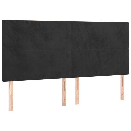 vidaXL Cabeceira de cama c luzes LED veludo 180x5x118128 cm preto vidaXL Cabeceira de cama c luzes LED veludo 180x5x118128 cm preto