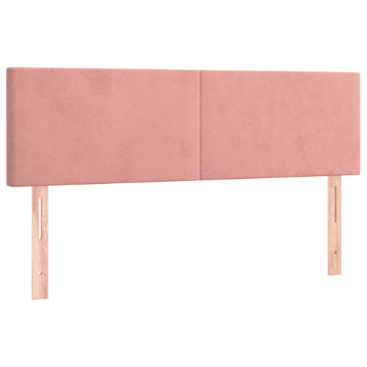 vidaXL Cabeceira de cama c luzes LED veludo 144x5x7888 cm rosa vidaXL Cabeceira de cama c luzes LED veludo 144x5x7888 cm rosa
