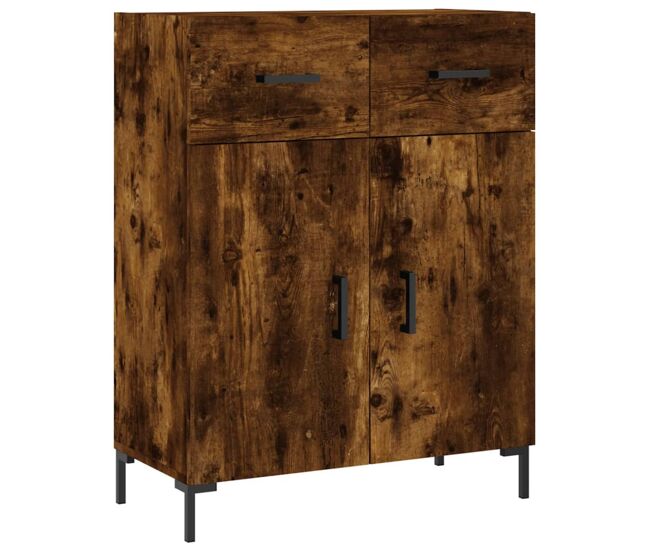 Vidaxl aparador de madera de ingeniería roble ahumado 69,5x34x90 cm
