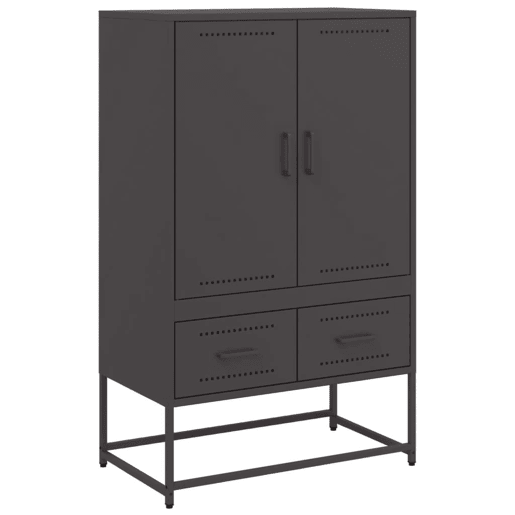 vidaXL Móvel alto 68x39x111,5 cm aço preto vidaXL Móvel alto 68x39x111,5 cm aço preto