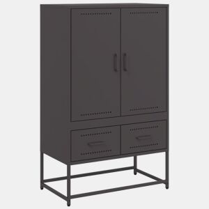 vidaXL Móvel alto 68x39x111,5 cm aço preto
