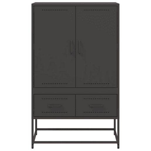 vidaXL Móvel alto 68x39x111,5 cm aço preto vidaXL Móvel alto 68x39x111,5 cm aço preto