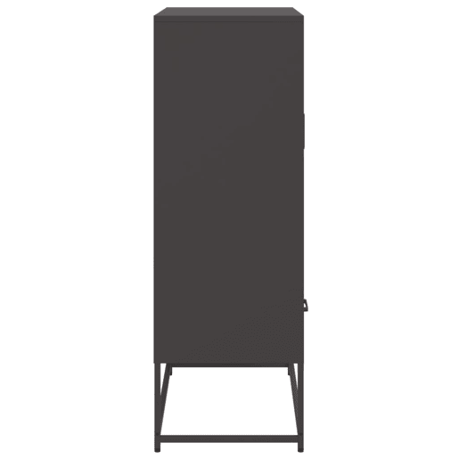 vidaXL Móvel alto 68x39x111,5 cm aço preto vidaXL Móvel alto 68x39x111,5 cm aço preto