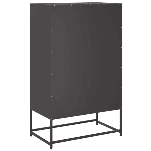 vidaXL Móvel alto 68x39x111,5 cm aço preto vidaXL Móvel alto 68x39x111,5 cm aço preto
