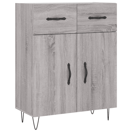 vidaXL Aparador 69,5x34x90 cm derivados de madeira cinzento sonoma vidaXL Aparador 69,5x34x90 cm derivados de madeira cinzento sonoma