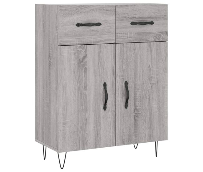 Vidaxl aparador de madera de ingeniería gris sonoma 69,5x34x90 cm
