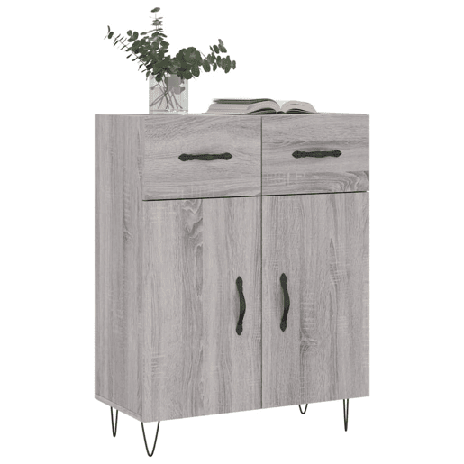 vidaXL Aparador 69,5x34x90 cm derivados de madeira cinzento sonoma vidaXL Aparador 69,5x34x90 cm derivados de madeira cinzento sonoma