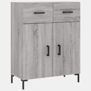 vidaXL Aparador 69,5x34x90 cm derivados de madeira cinzento sonoma