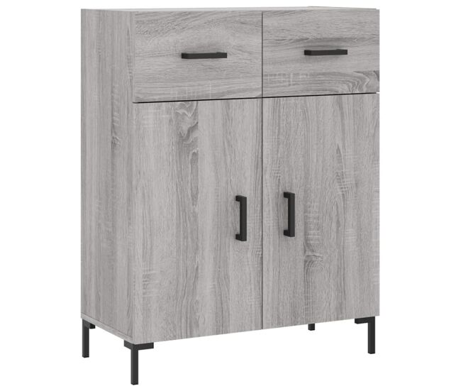 Vidaxl aparador de madera de ingeniería gris sonoma 69,5x34x90 cm
