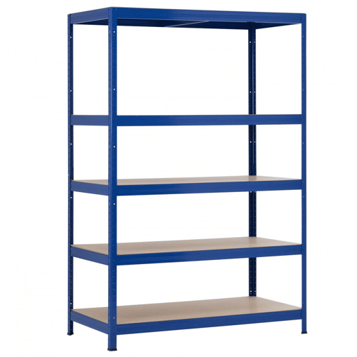 Estante Modular com 5 Prateleiras Ajustáveis u200Bu200BAzul 180x120x60cm 1250Kg Thinia Home